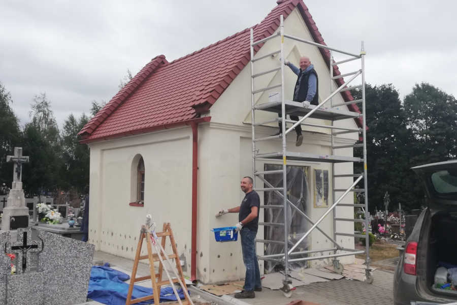 Prace renowacyjne przy Kaplicy Krupnickich i Kirchnerów w Świlczy